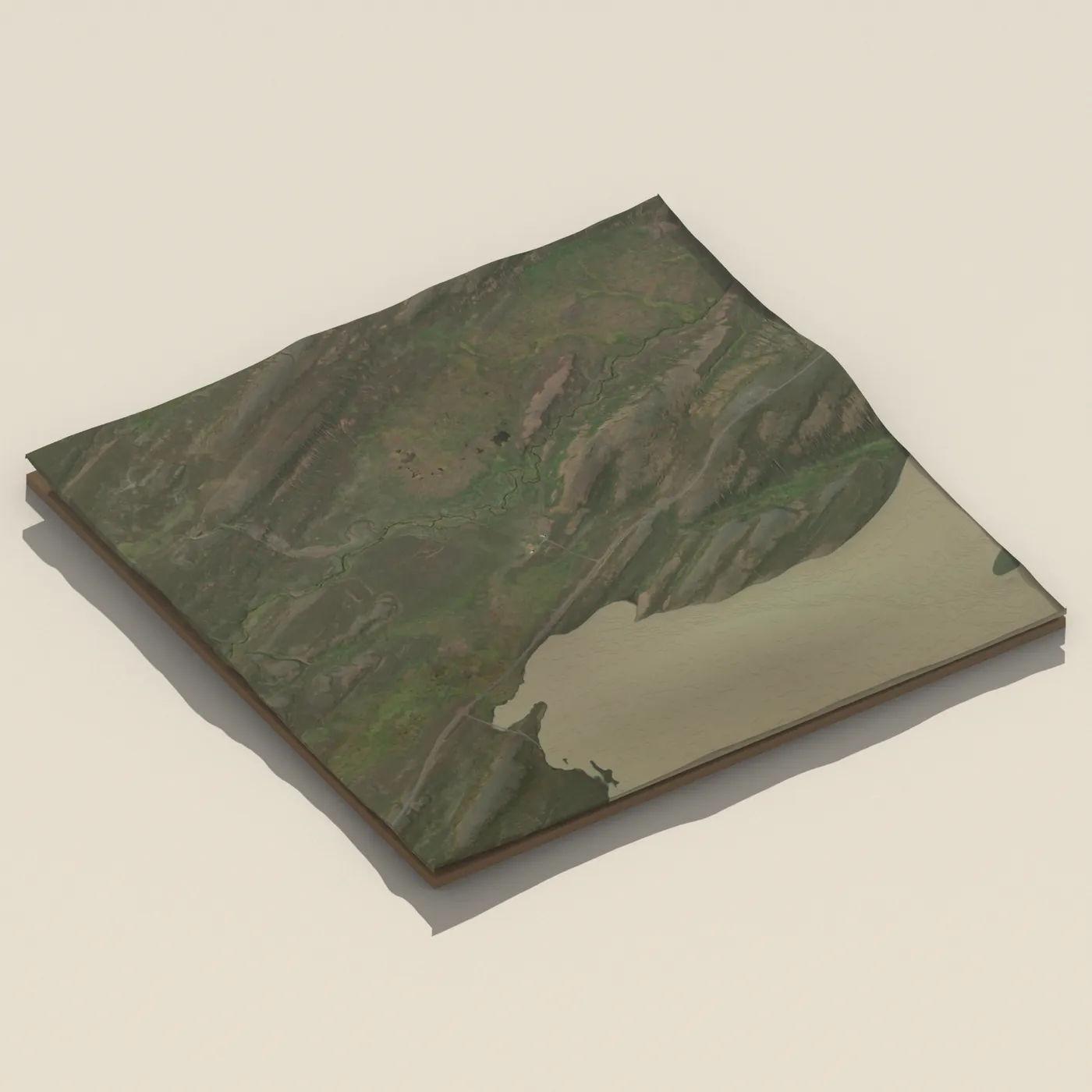 Áfangi — 3D terrain render (no visitor photo yet)