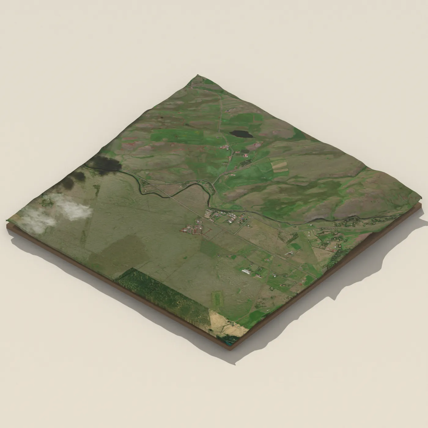 Árnes 3D terrain render