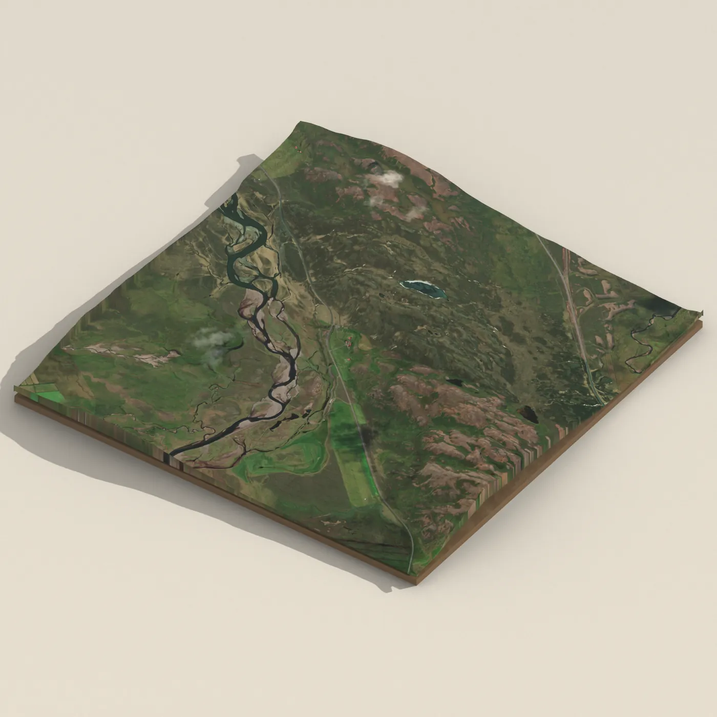 Ásbrandsstaðir, Vopnafirði 3D terrain render