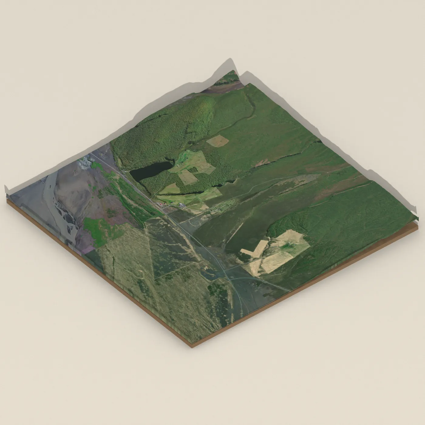 Ásbyrgi 3D terrain render
