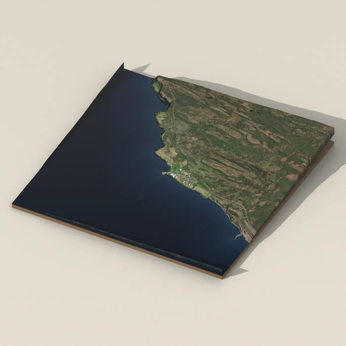 Bakkafjörður 3D terrain render