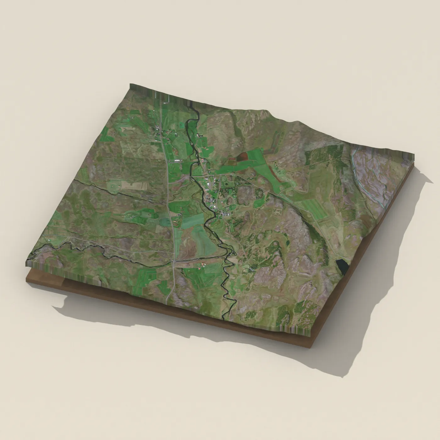 Bakkaflöt tjaldsvæði 3D terrain render