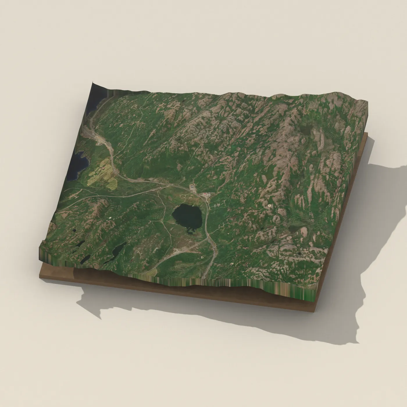 Bjarkalundur Campsite 3D terrain render