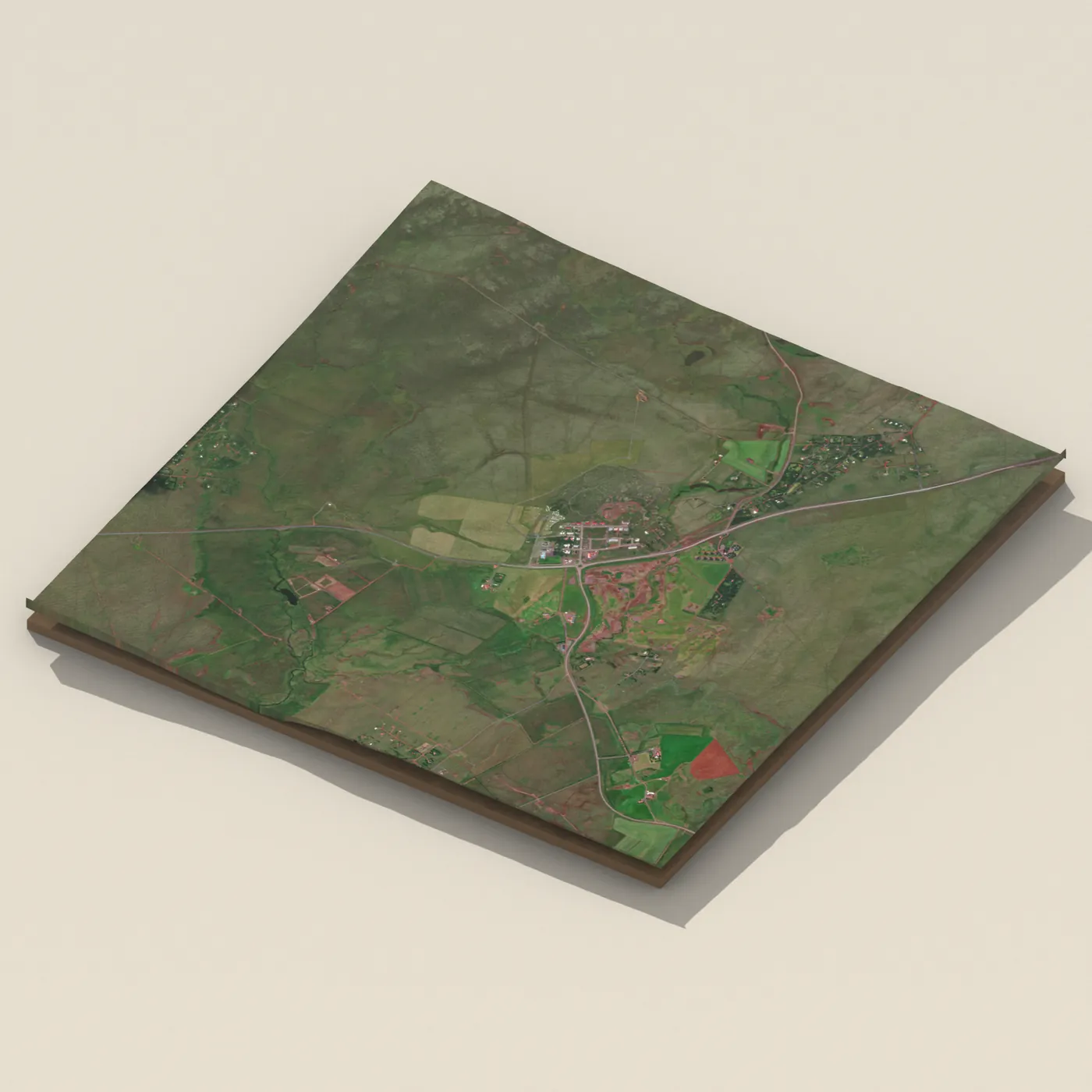 Tjaldsvæðið Borg 3D terrain render