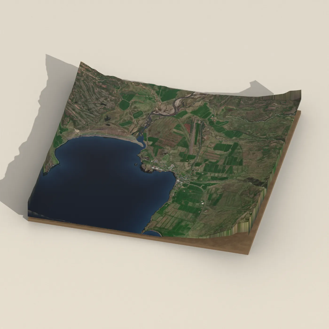 Tjaldsvæðið Borgarfirði eystri 3D terrain render
