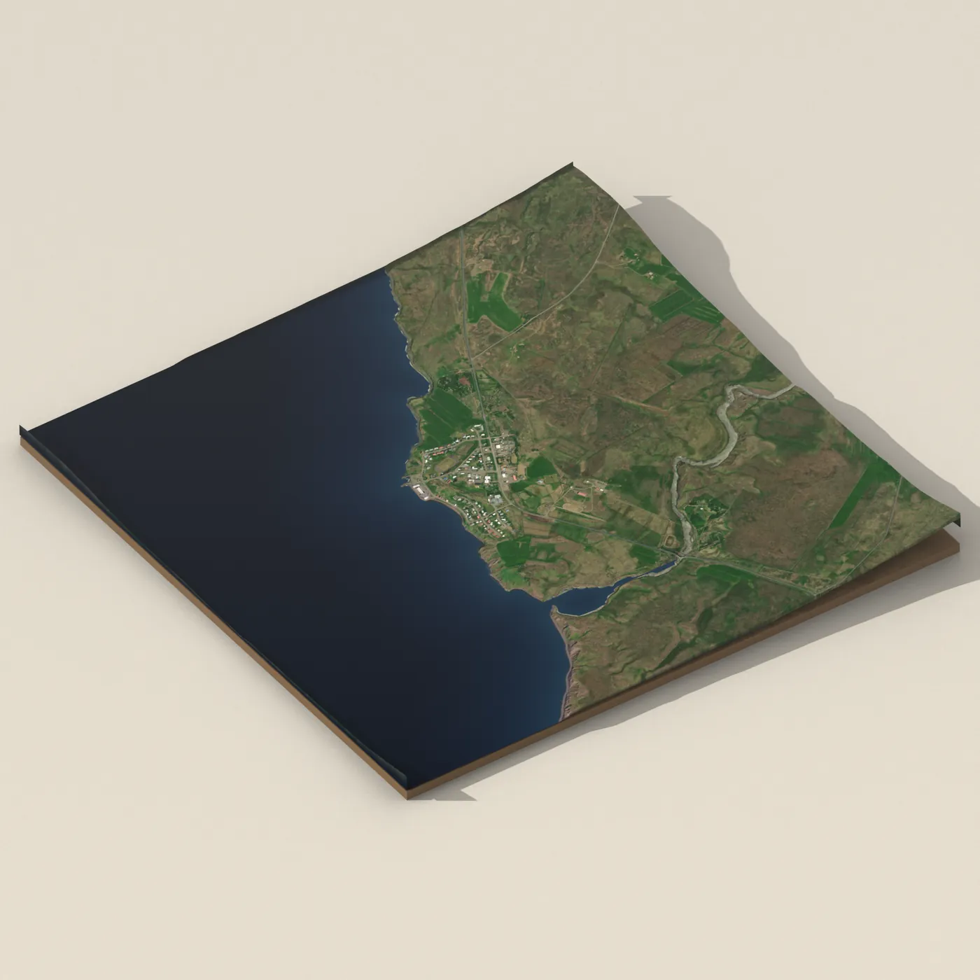 Búðardalur 3D terrain render