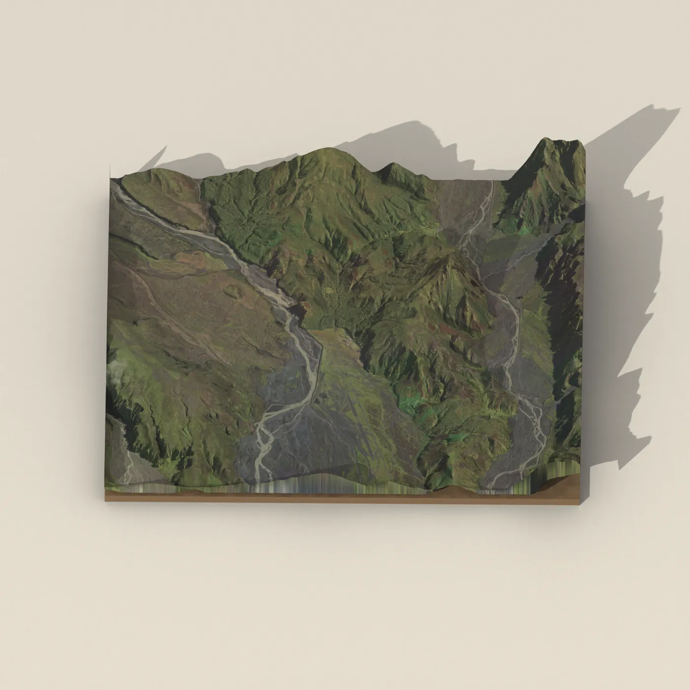 Camping Volcano Huts — 3D terrain render (no visitor photo yet)