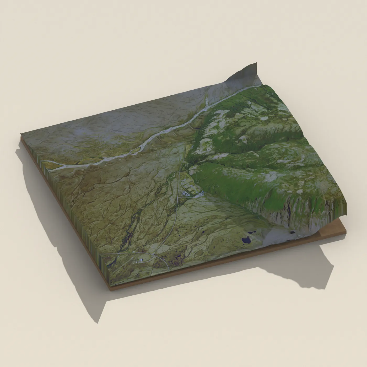 Campsite Reception — 3D terrain render (no visitor photo yet)