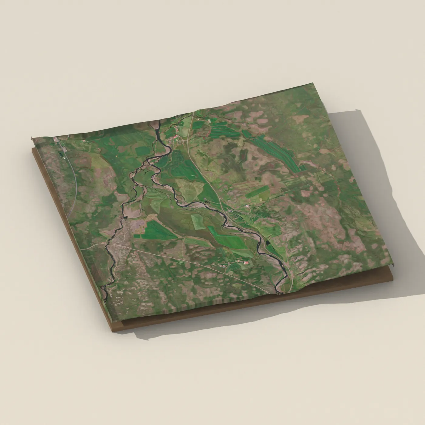 Dæli Víðidal 3D terrain render