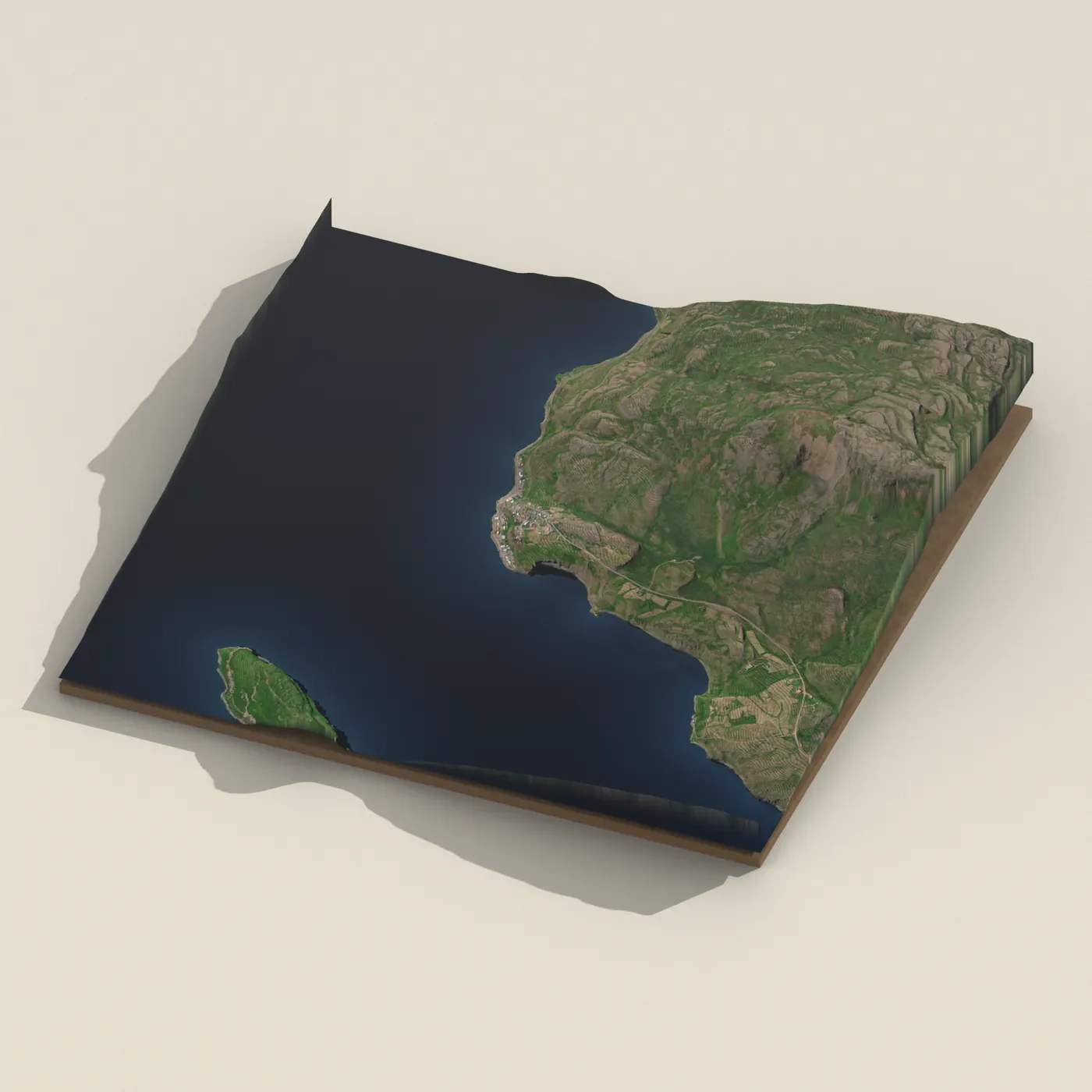 Drangsnes 3D terrain render