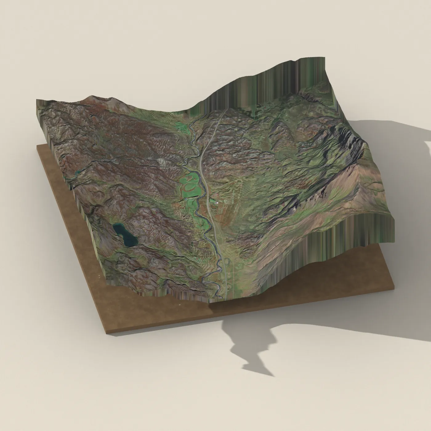 Engimýri 3D terrain render