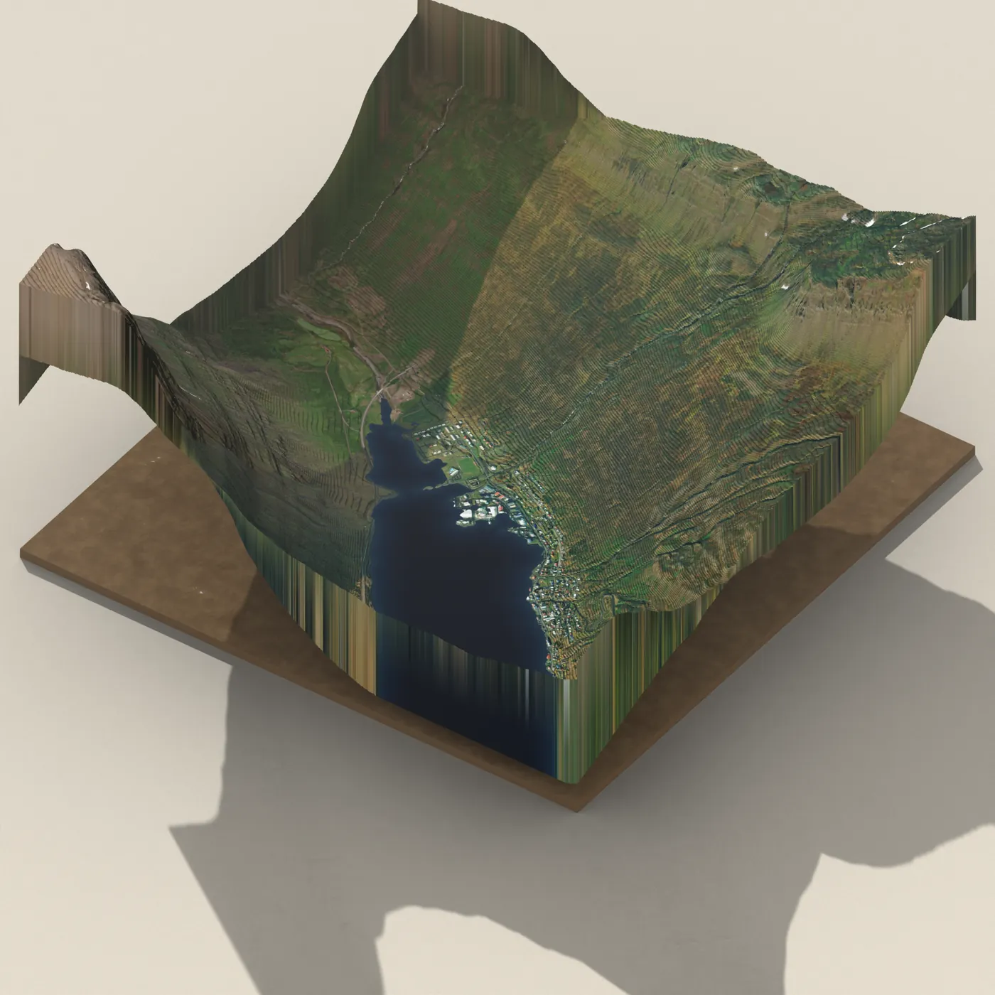 CampEast - Eskifjörður 3D terrain render