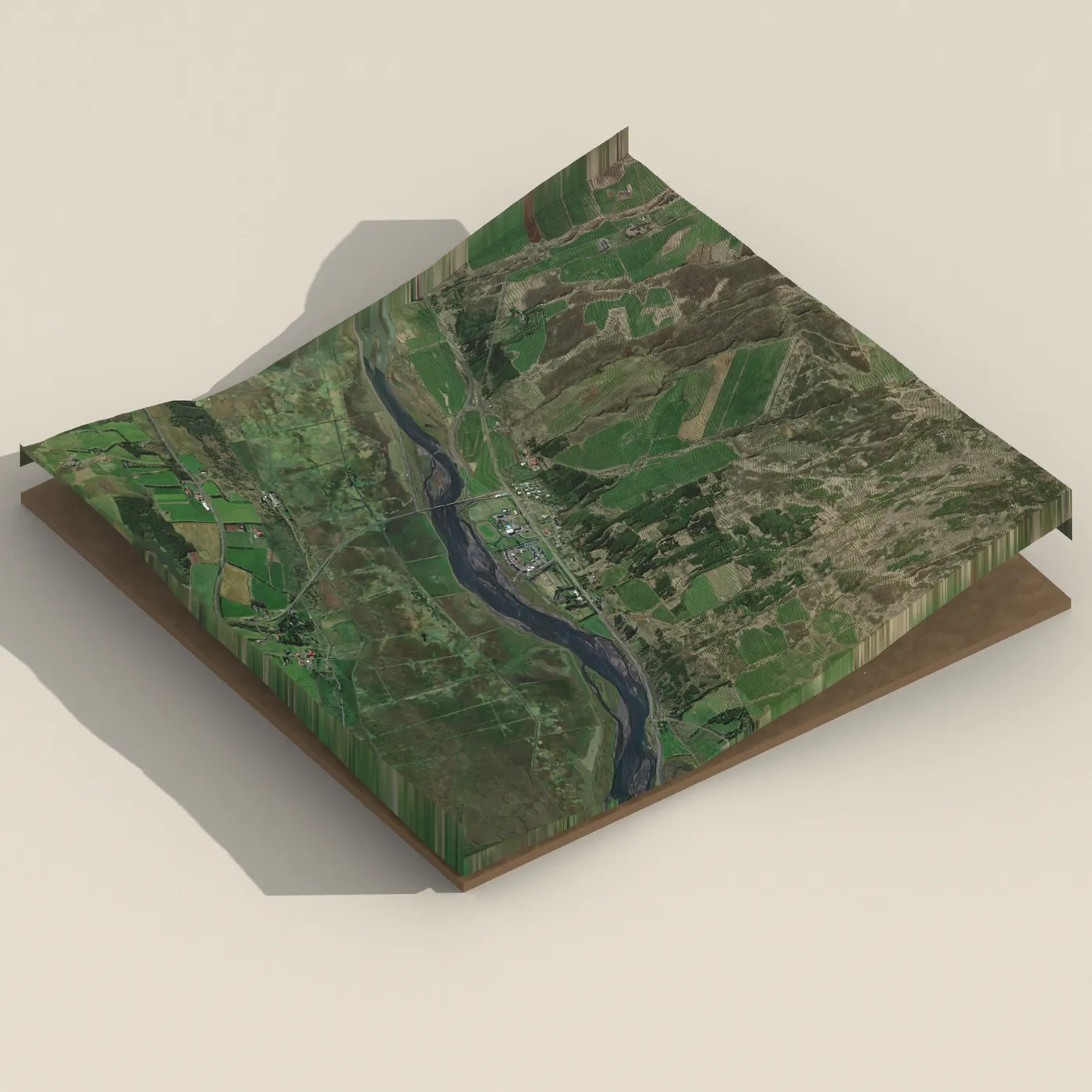 Eyjafjarðarsveit 3D terrain render