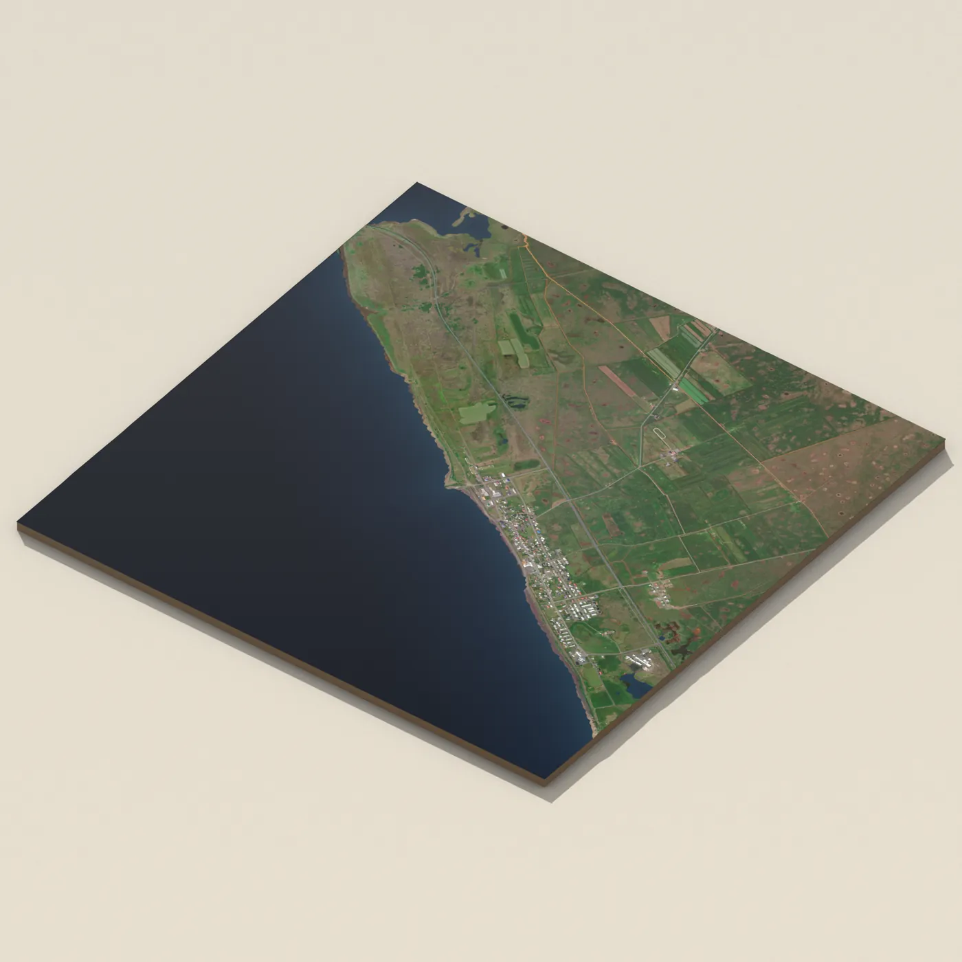 Eyrarbakki 3D terrain render
