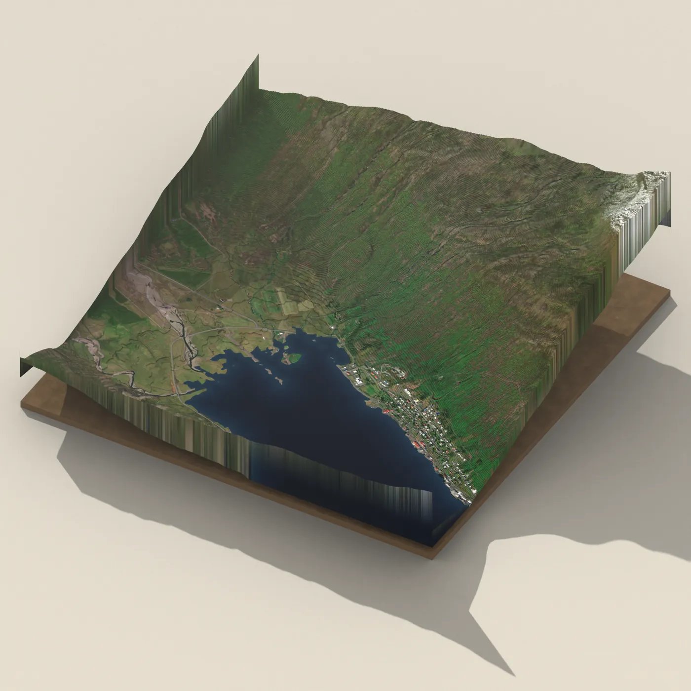 CampEast - Fáskrúðsfjörður 3D terrain render