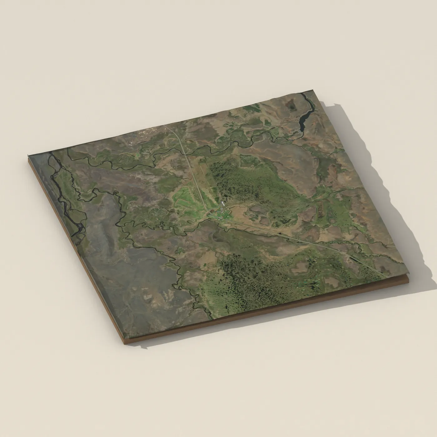 Möðrudalur á Fjöllum – Fjalladýrð 3D terrain render