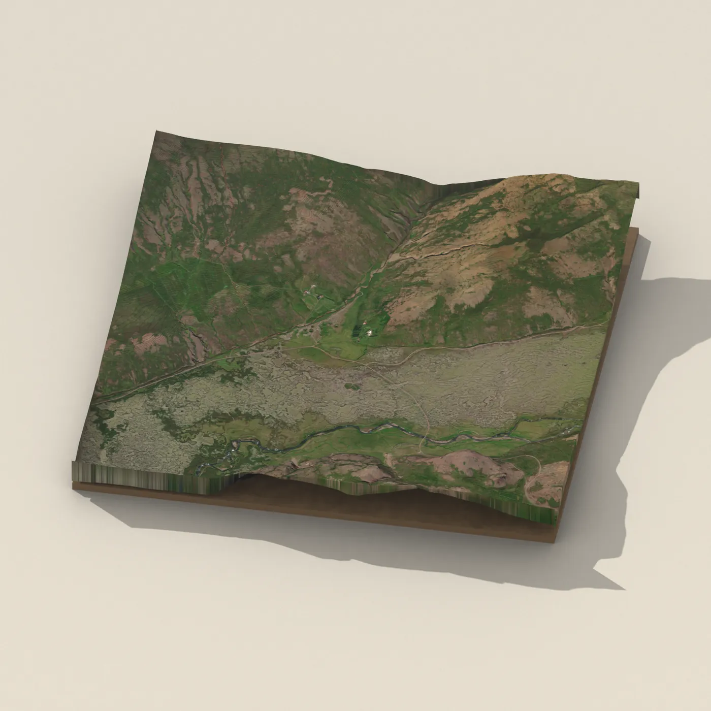 Fljótstunga 3D terrain render