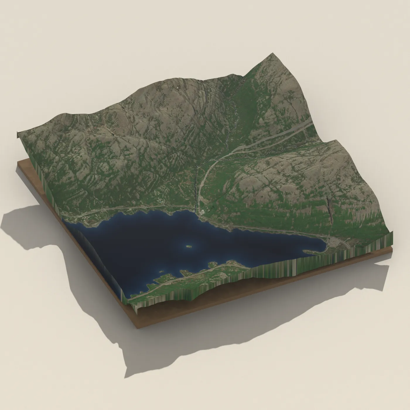 Flókalundur 3D terrain render
