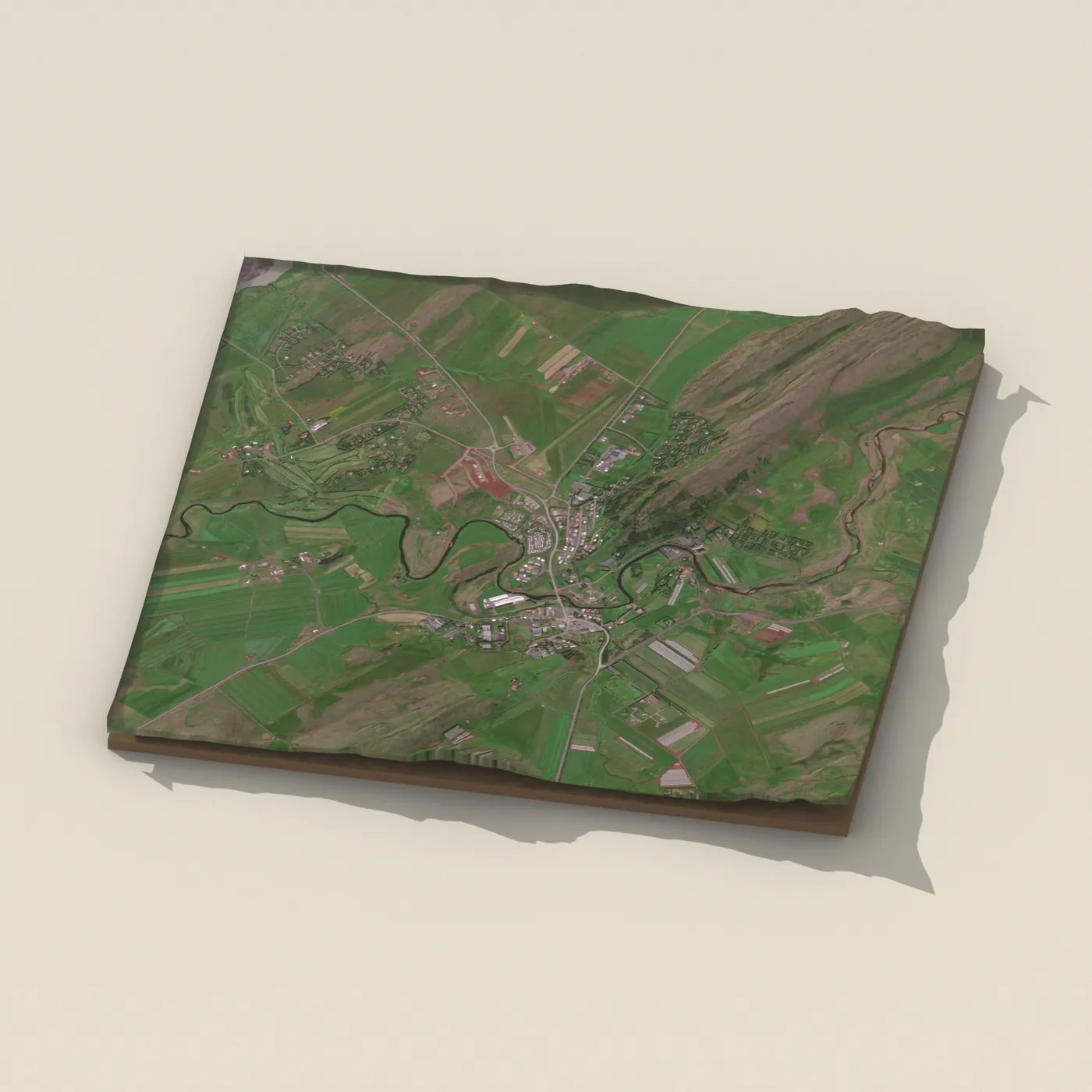 Flúðir 3D terrain render