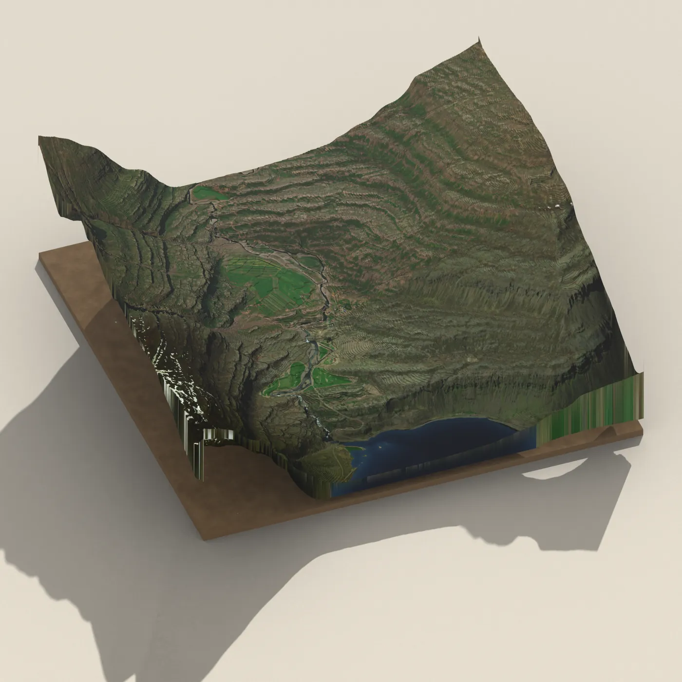 Fossárdalur 3D terrain render