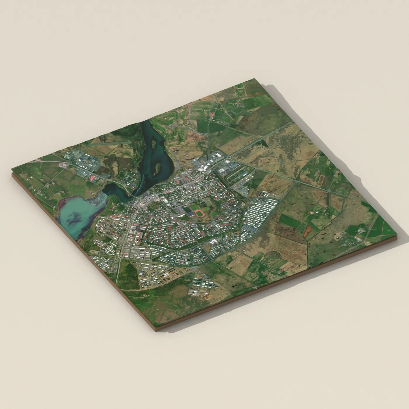 Gesthús Selfoss — 3D terrain render (no visitor photo yet)