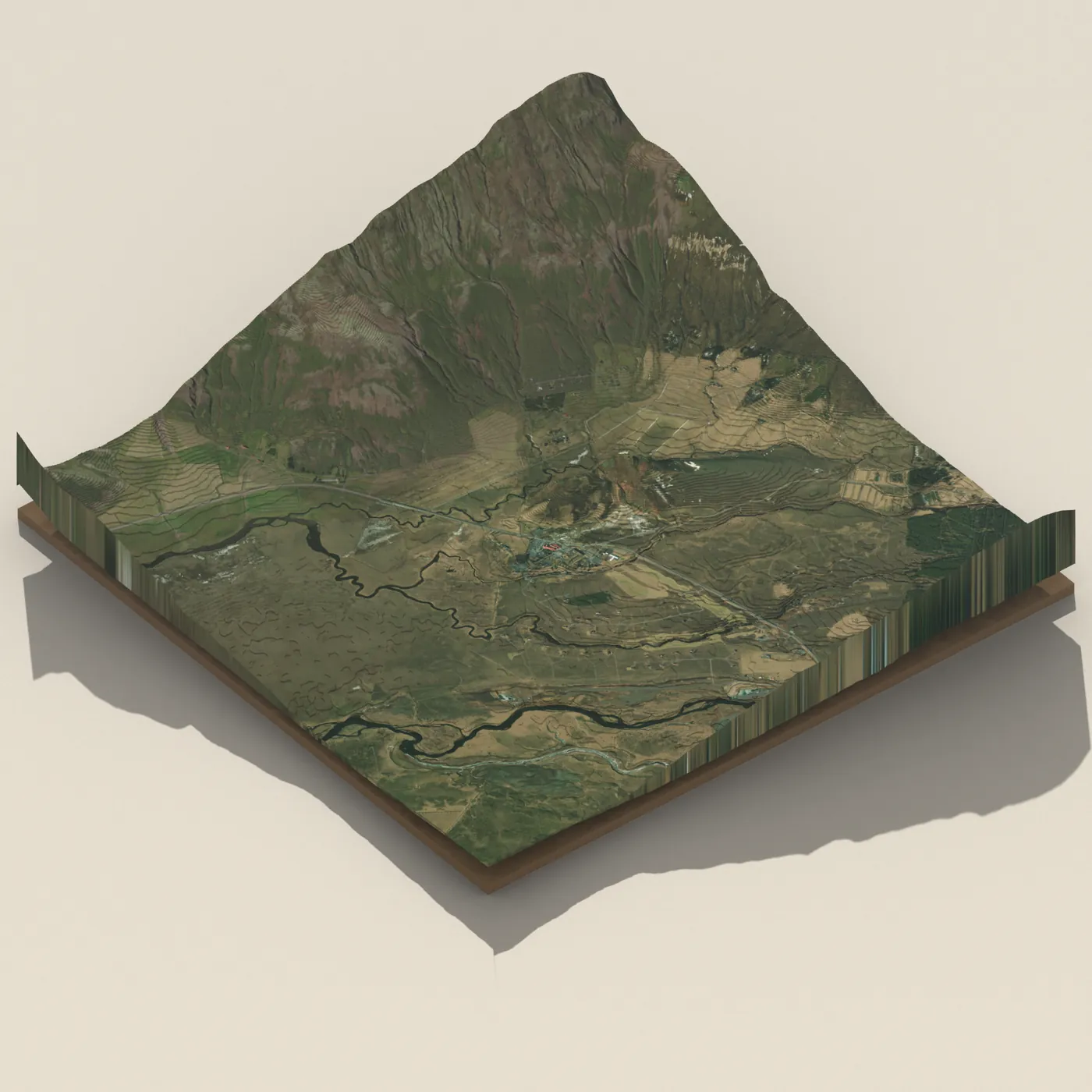 Geysir, Haukadal 3D terrain render