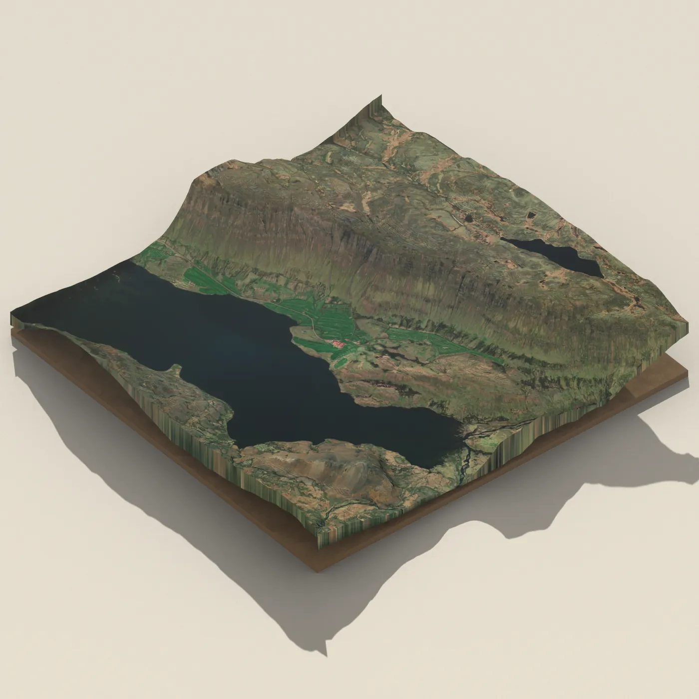 Hallkelsstaðahlíð við Hlíðarvatn 3D terrain render