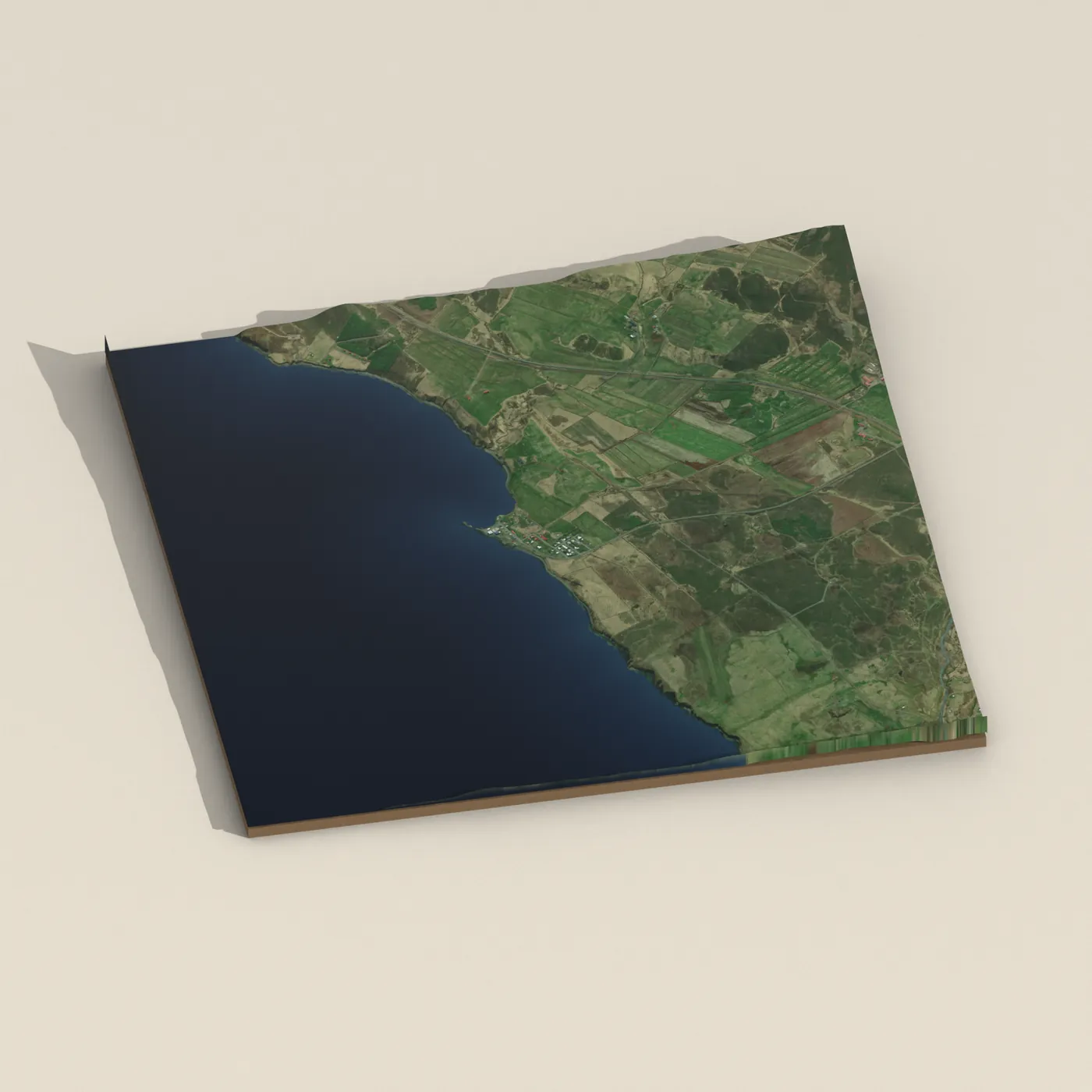 Hauganes, Dalvíkurbyggð 3D terrain render