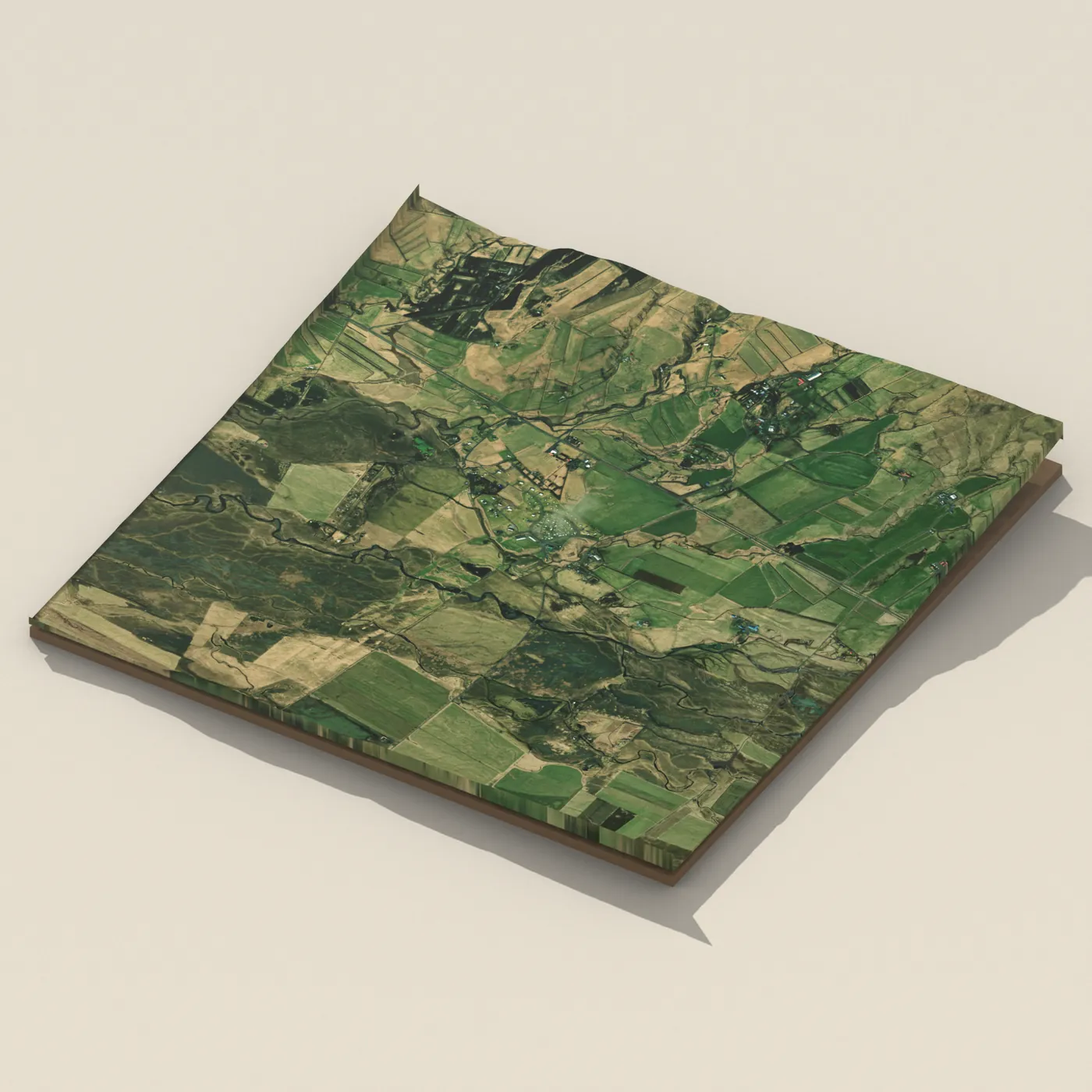 Hellishólar, Fljótshlíð 3D terrain render