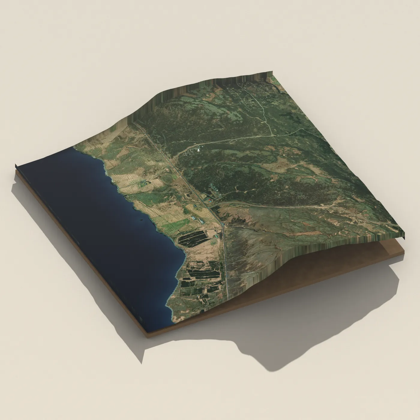 Hlaðir, Hvalfjarðarströnd 3D terrain render