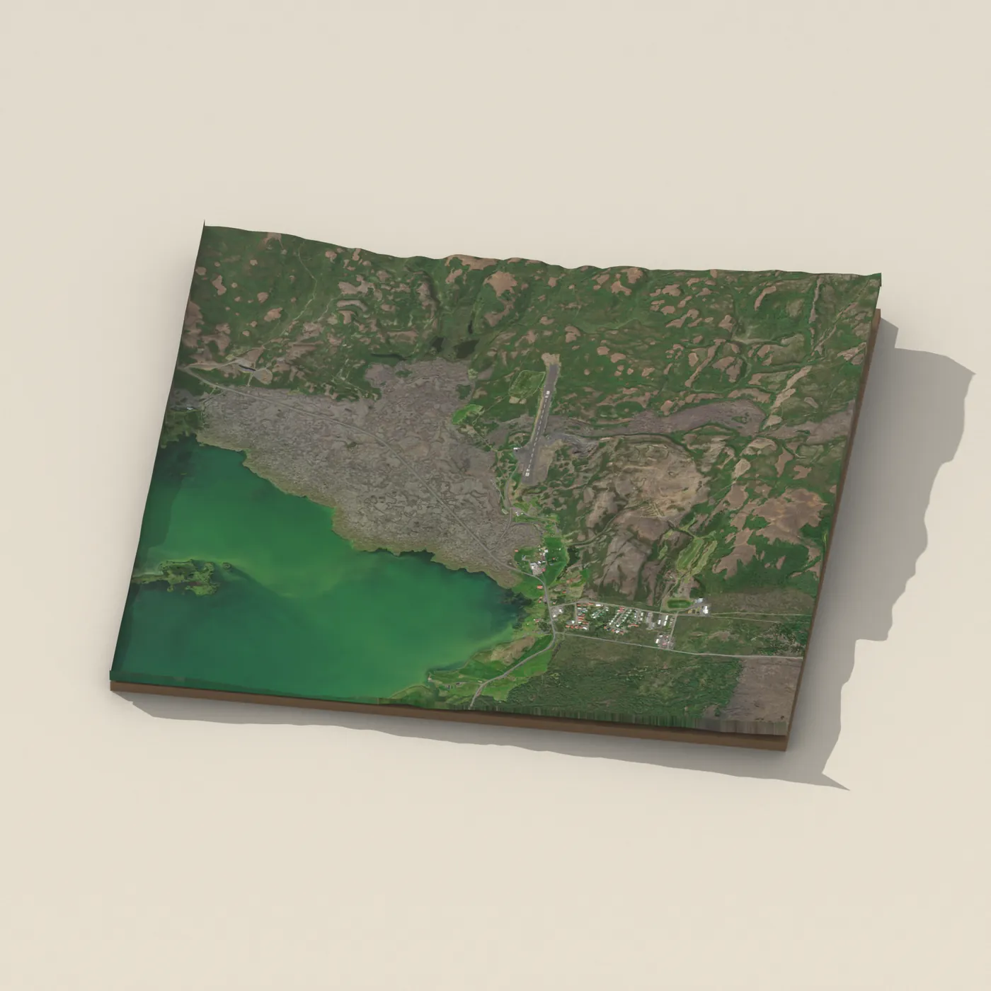Hlíð, Mývatni 3D terrain render