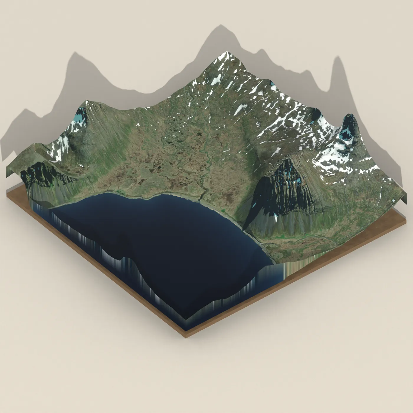 Hlöðuvík 3D terrain render
