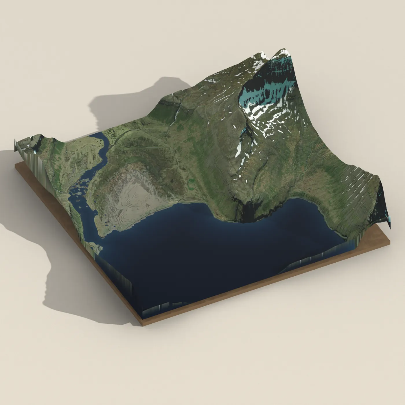 Hornvík 3D terrain render
