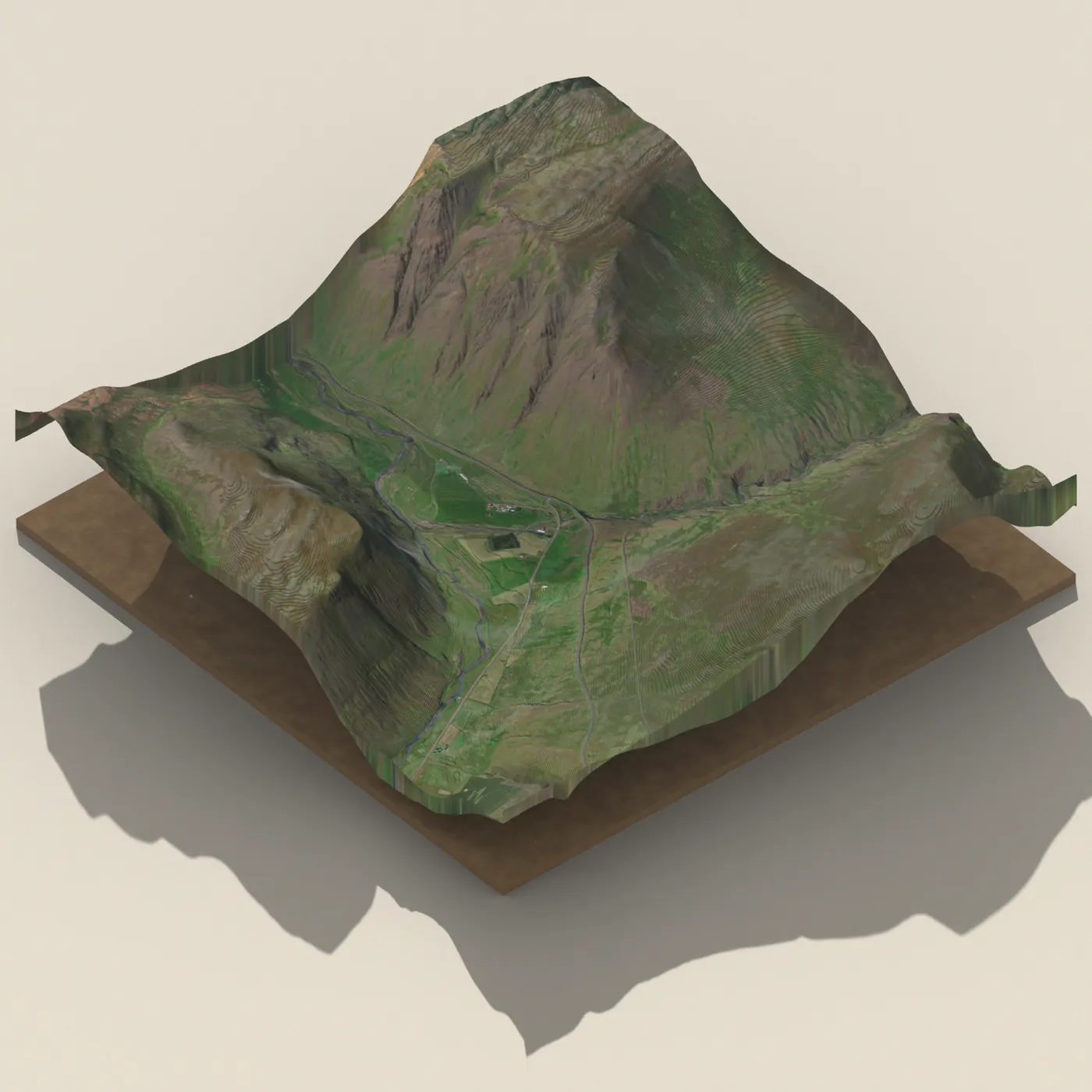 Húnaver 3D terrain render