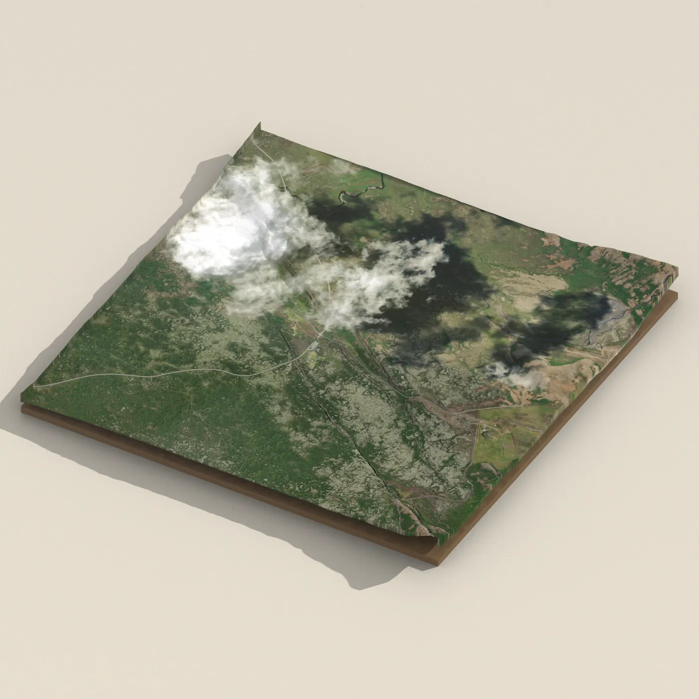 Hvannabrekka 3D terrain render