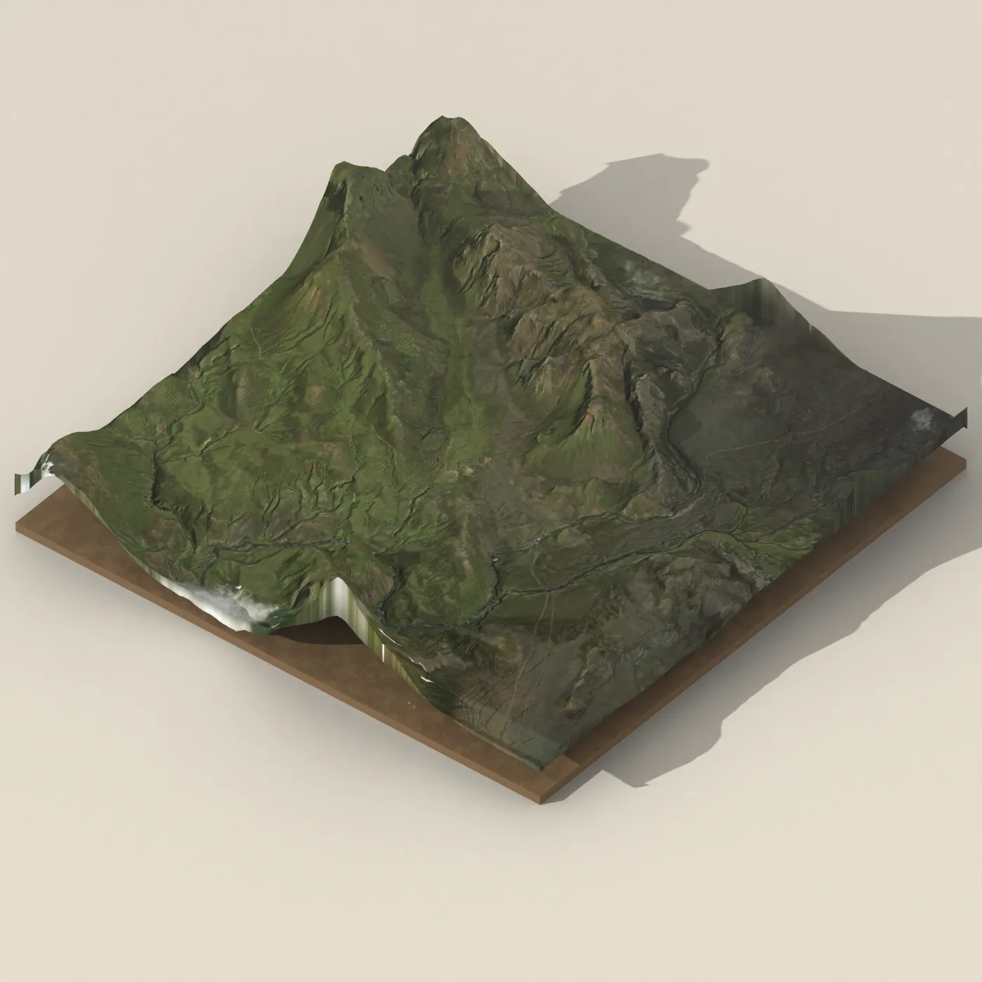 Hvanngil — 3D terrain render (no visitor photo yet)