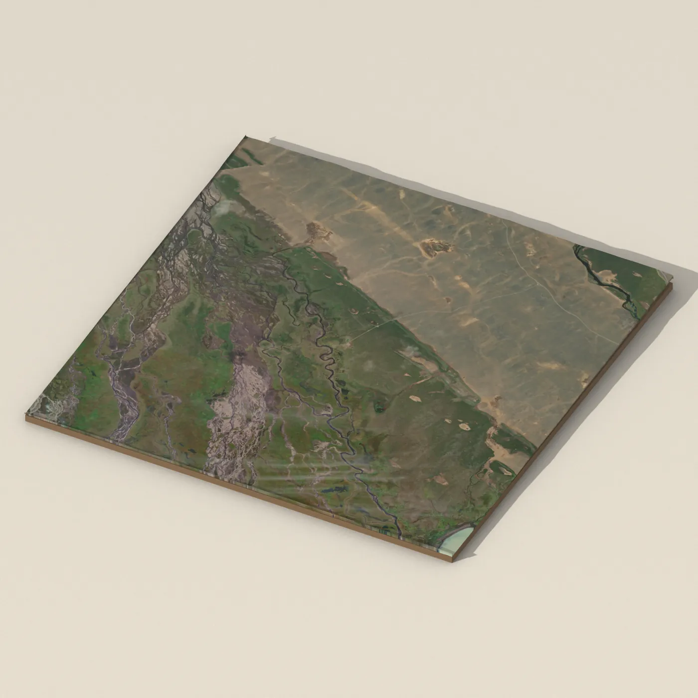 Hvítárnes 3D terrain render