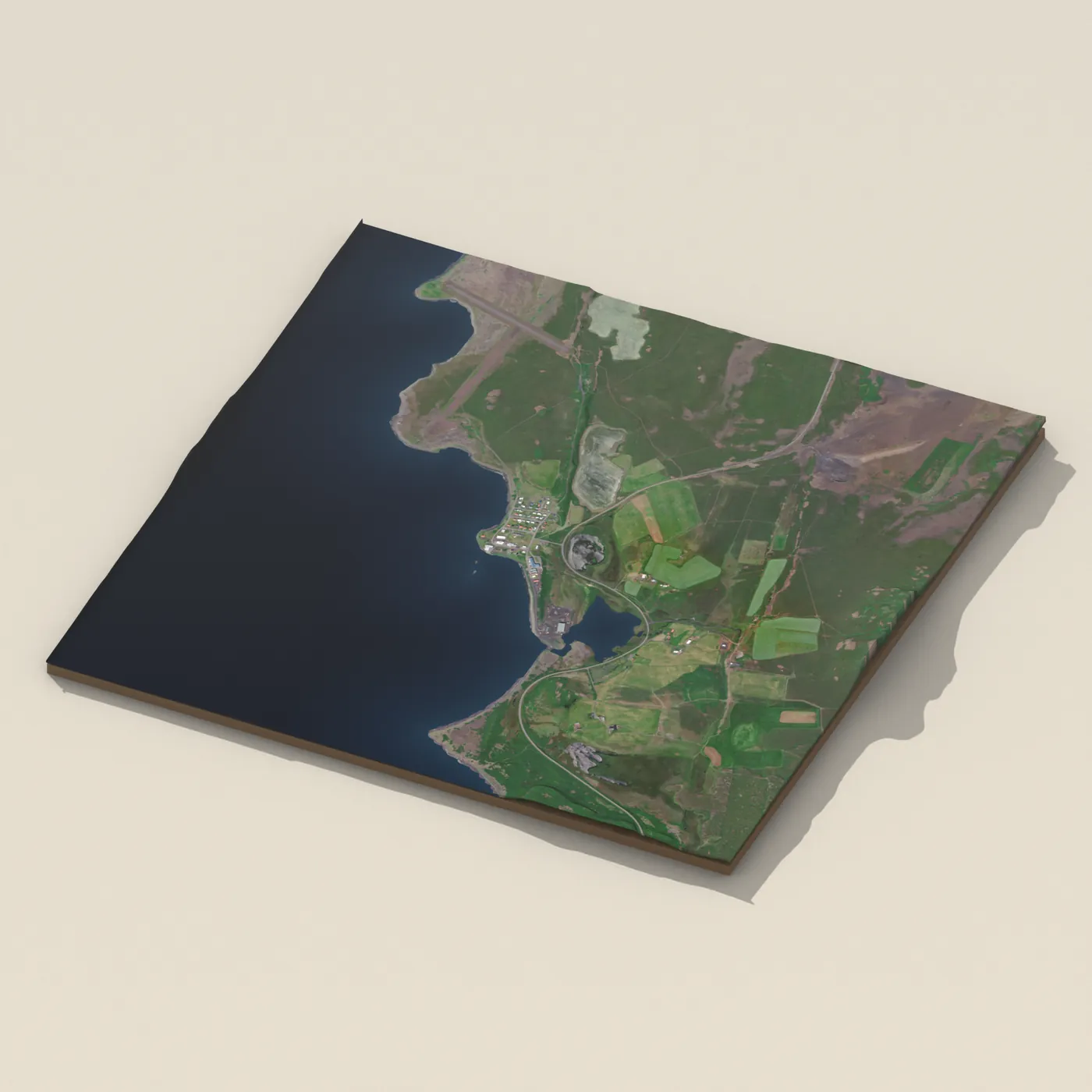 Kópasker 3D terrain render