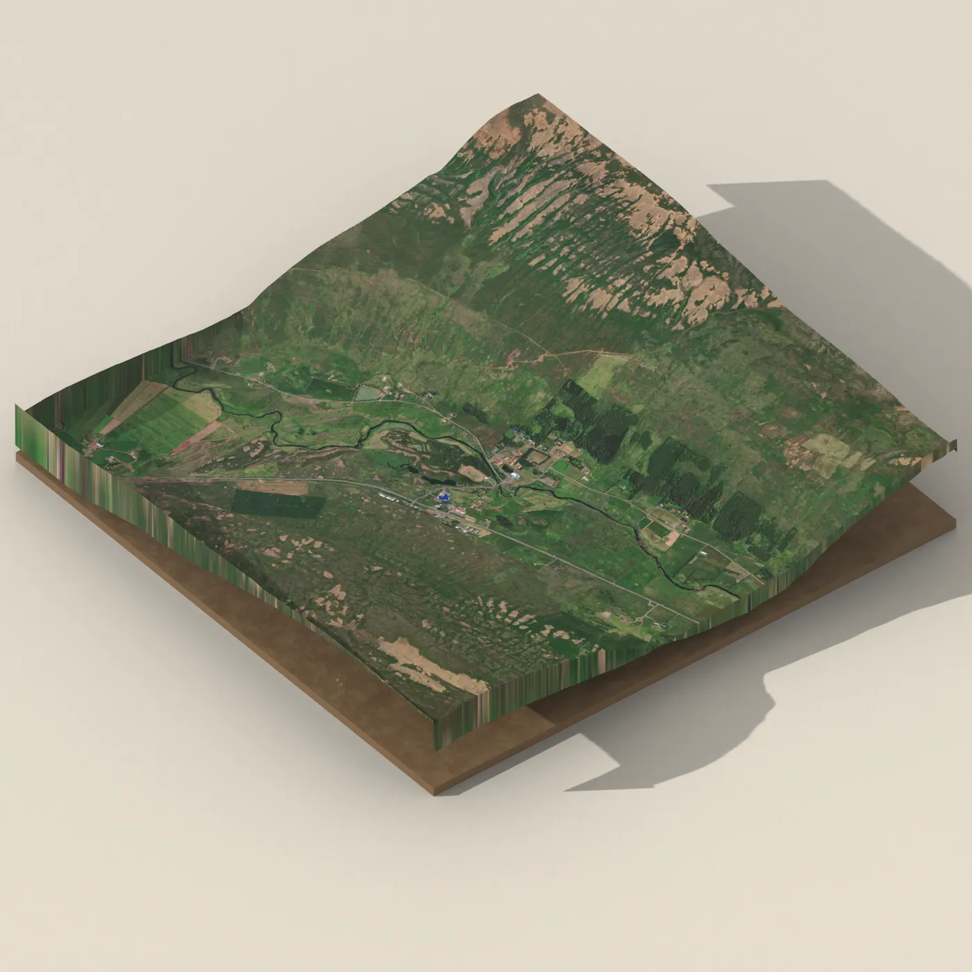 Laugar Camping 3D terrain render