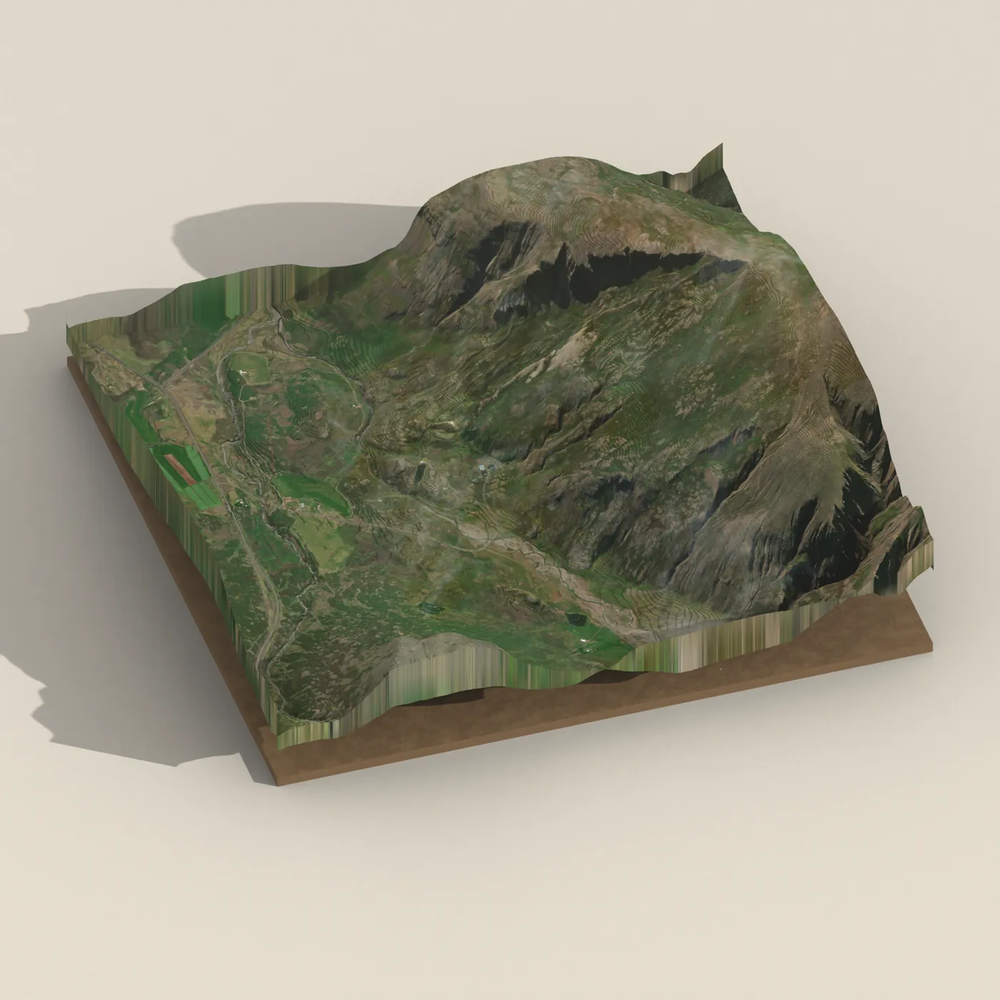 Laugar í Sælingsdal 3D terrain render