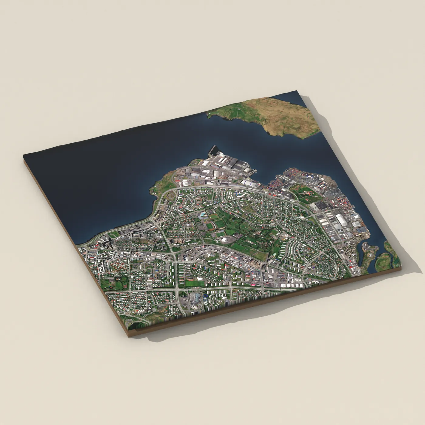 Reykjavík 3D terrain render