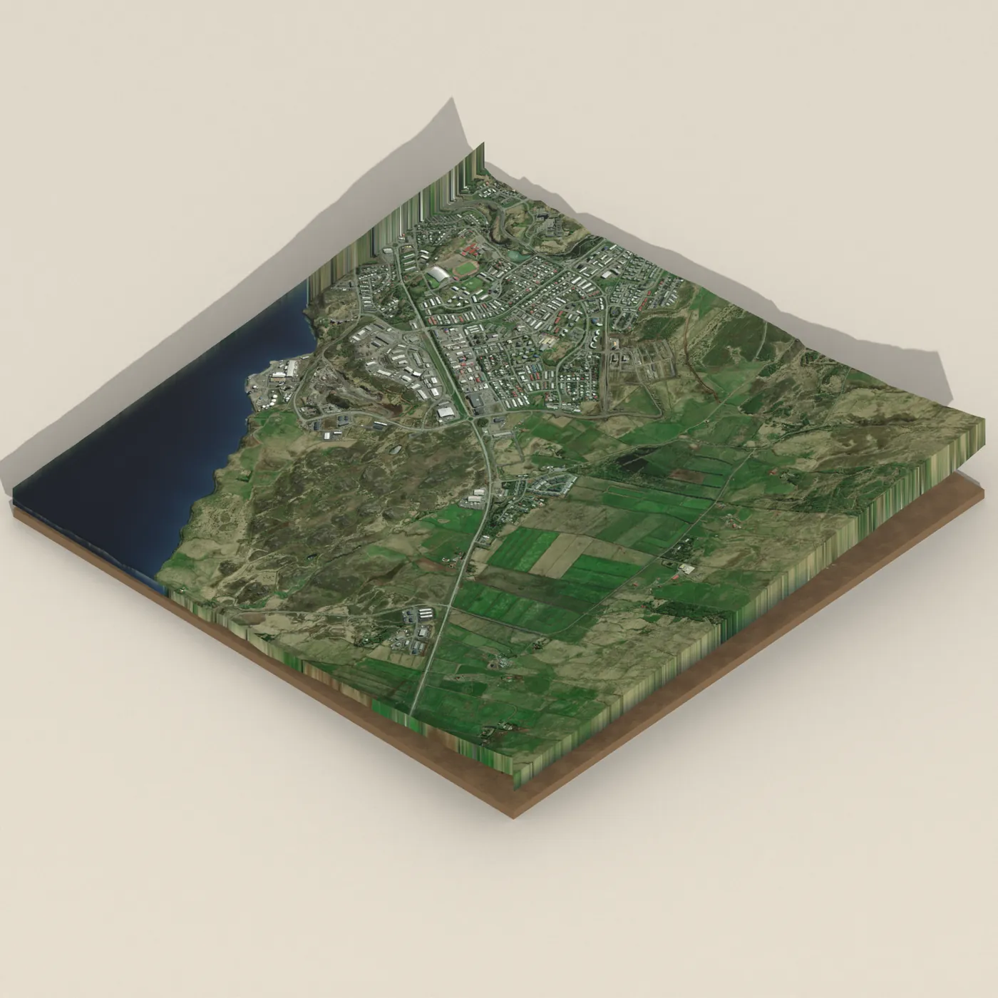 Lónsá, Akureyri 3D terrain render