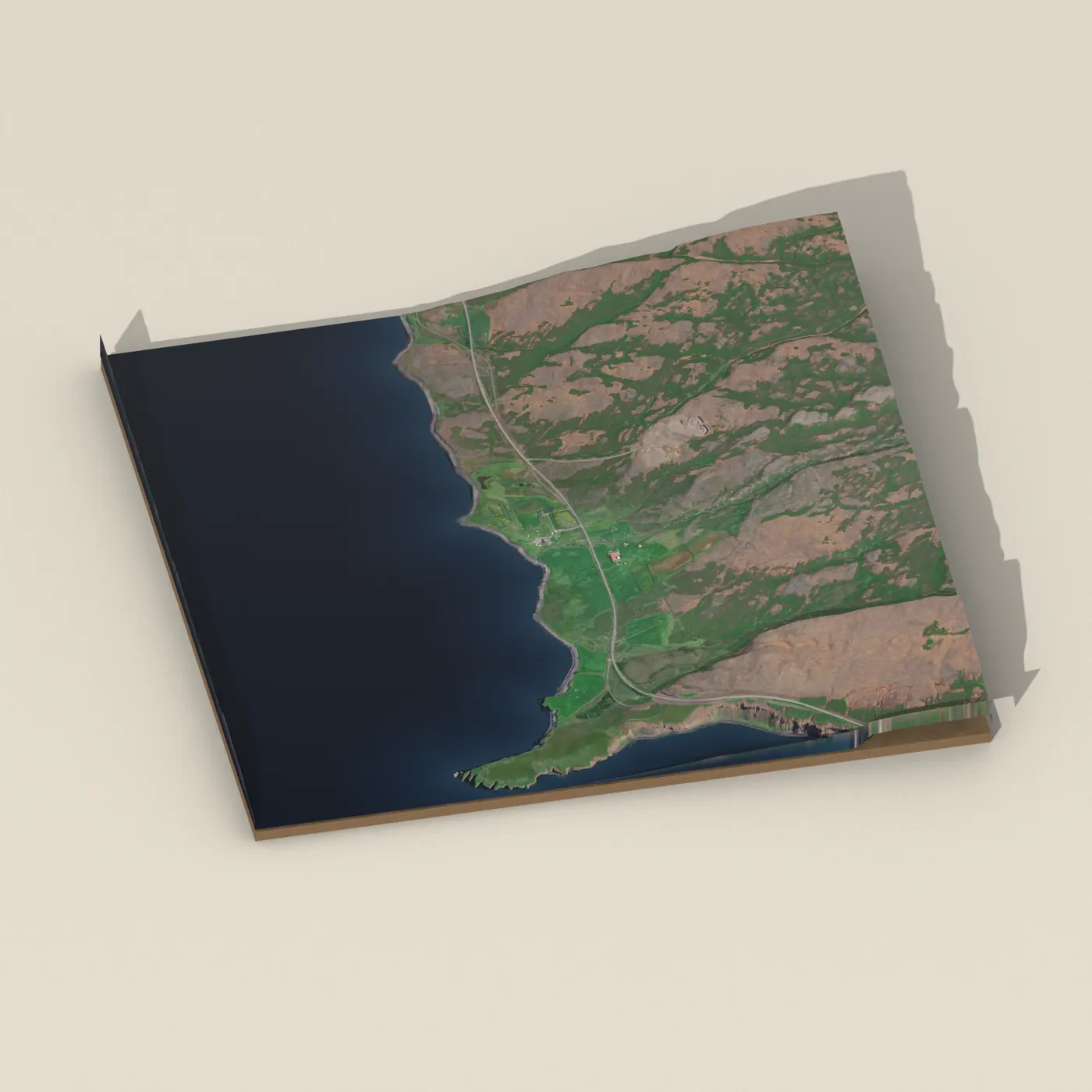 Mánárbakki 3D terrain render