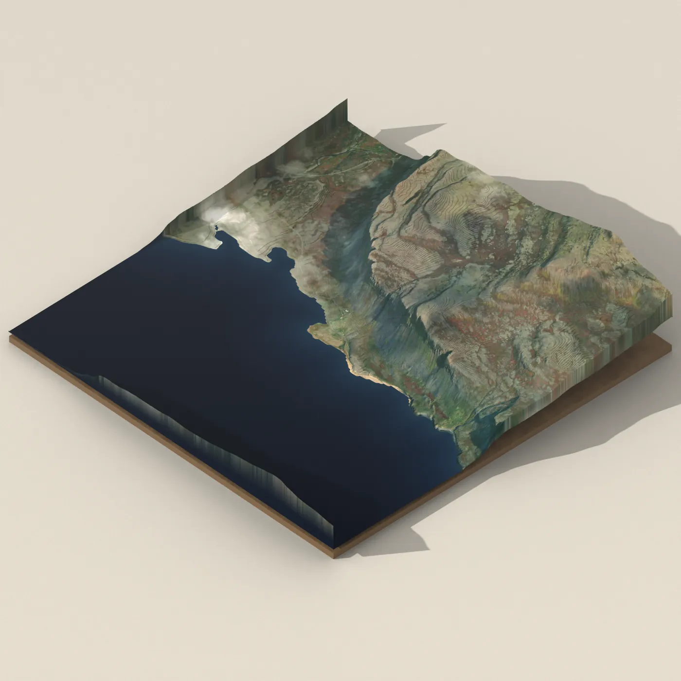 Melanes, Rauðasandi 3D terrain render