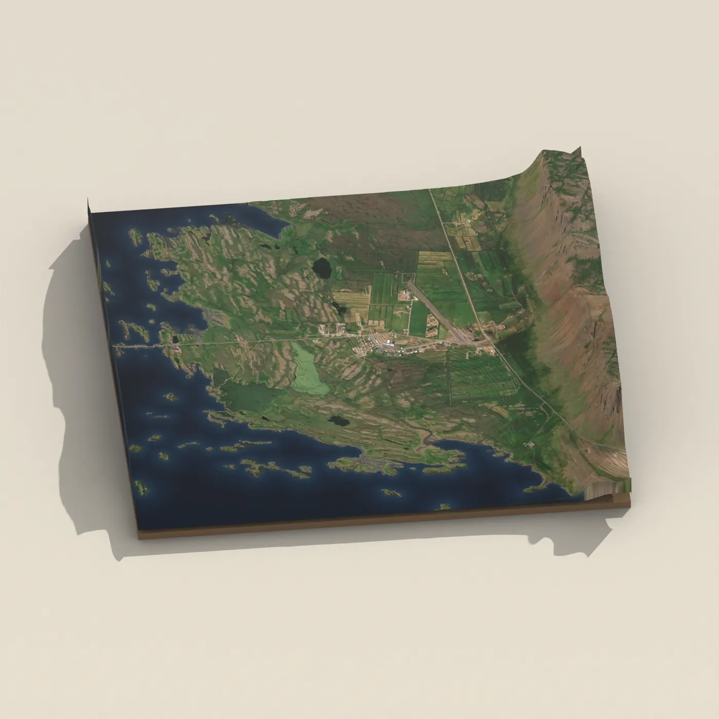 Miðjanes 3D terrain render