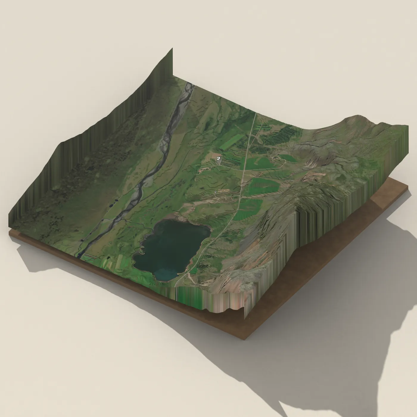 Myllulækur 3D terrain render