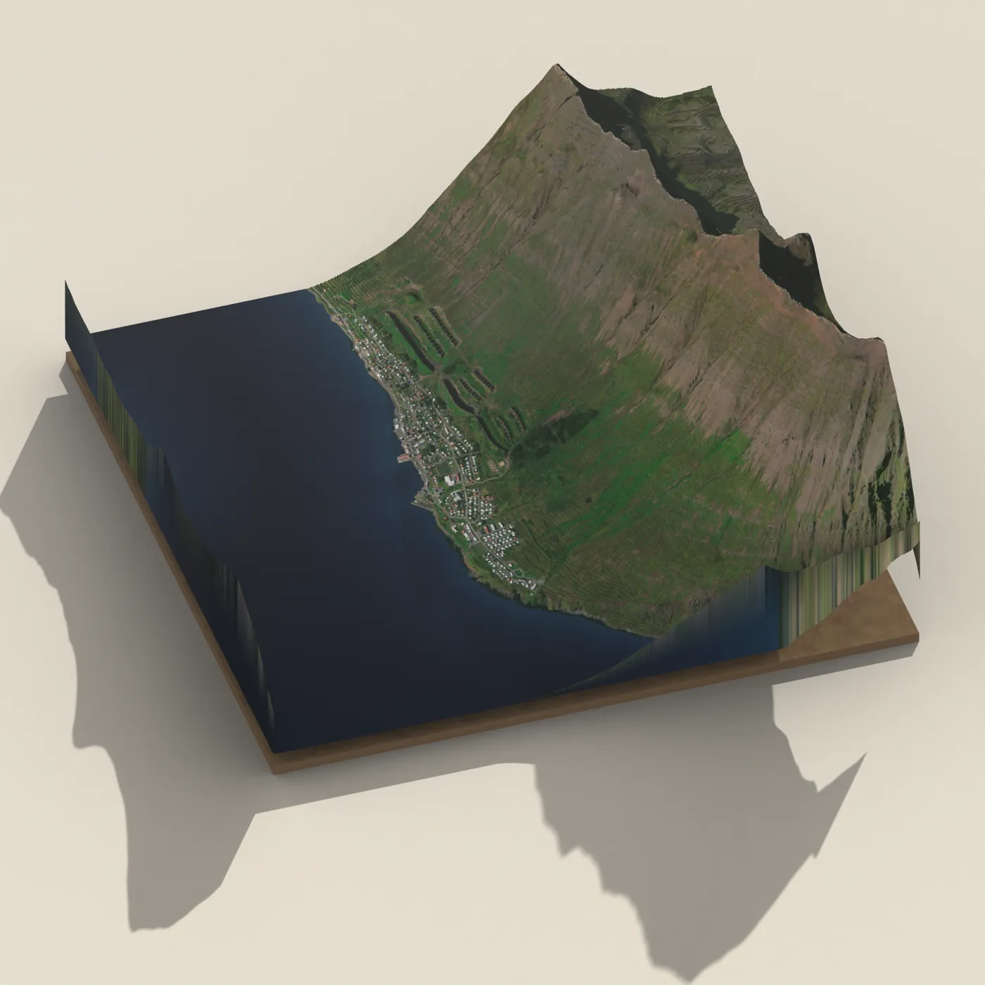 Neskaupstaður 3D terrain render