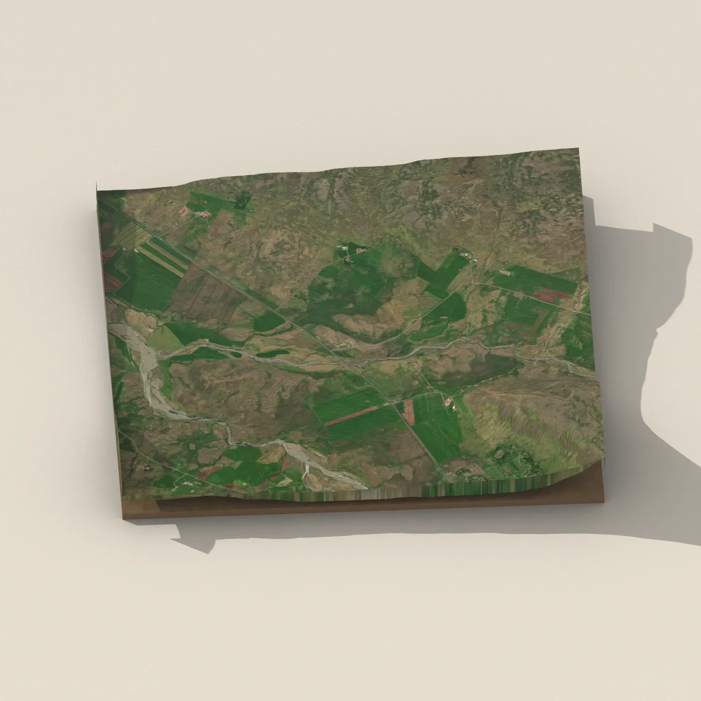 Sælukotið Árblik 3D terrain render