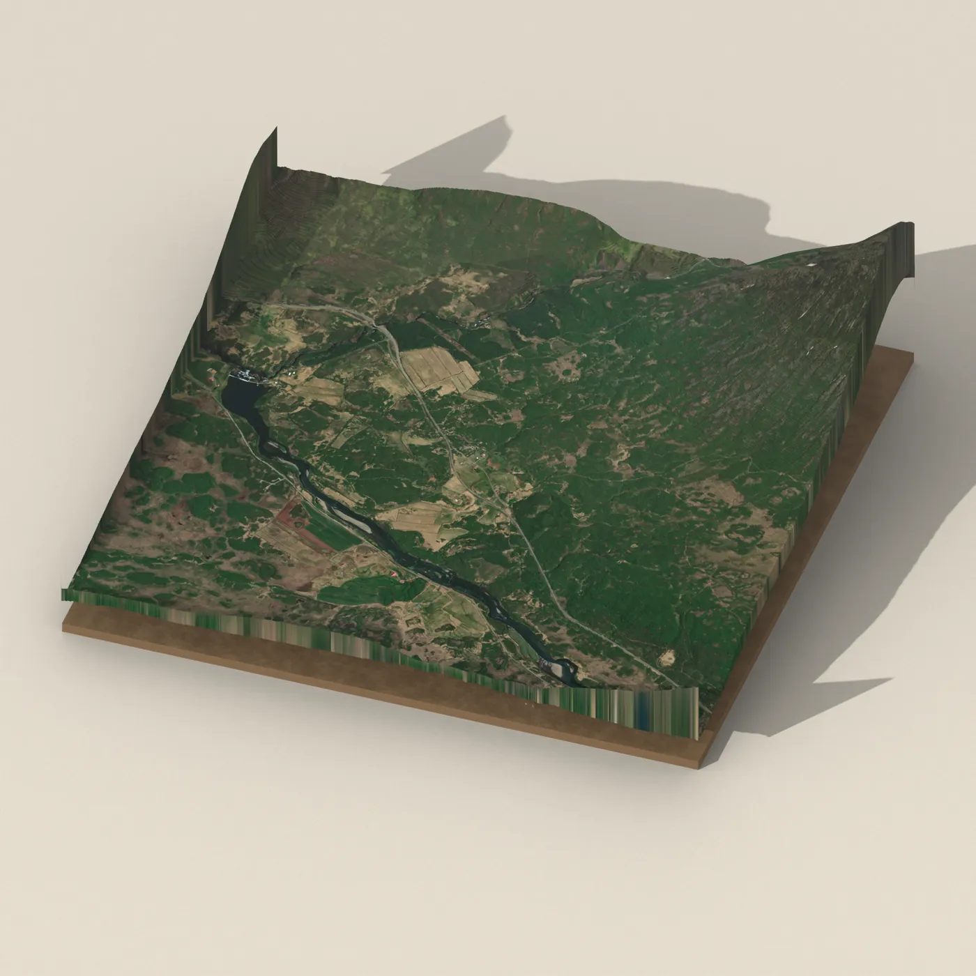 Sandfellsskógur 3D terrain render