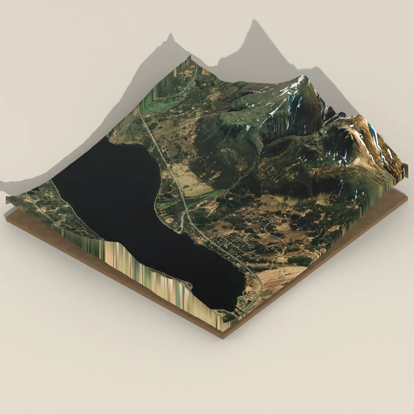 Selskógur, Skorradal 3D terrain render